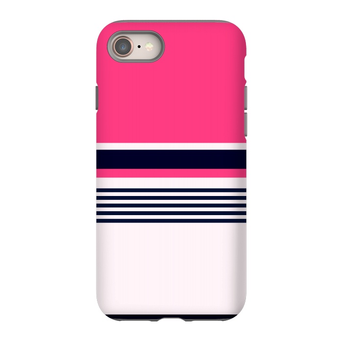 iPhone 8 StrongFit Pink Pastel Stripes by TMSarts