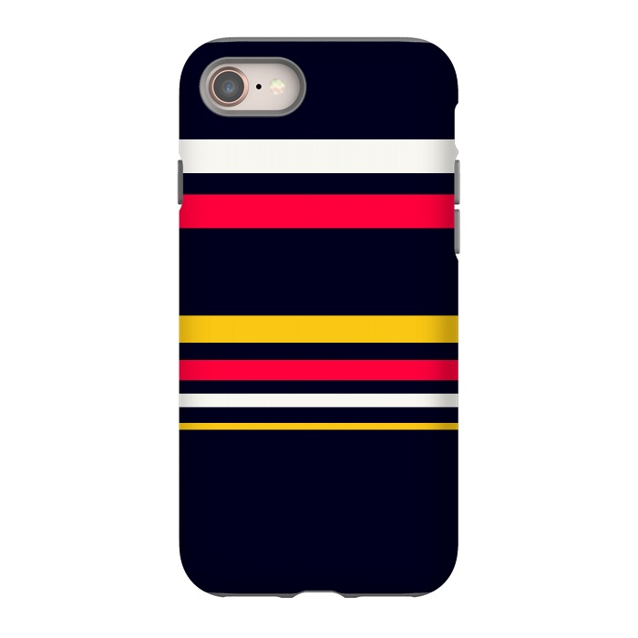 iPhone 8 StrongFit Flat Colorful Stripes by TMSarts