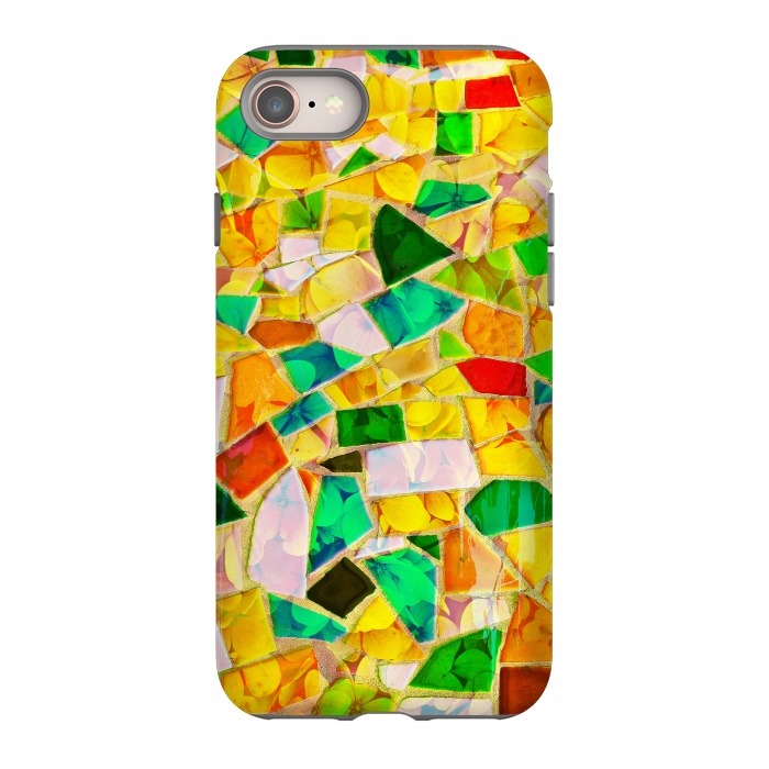 iPhone 8 StrongFit Yellow glass abstract art painting phone case by Josie