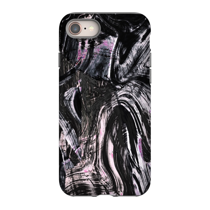 iPhone 8 StrongFit Tribal brushstrokes marble by Oana 