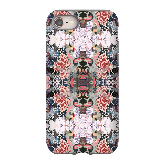 iPhone 8 StrongFit Japanese inspired floral mandala pattern by Oana 