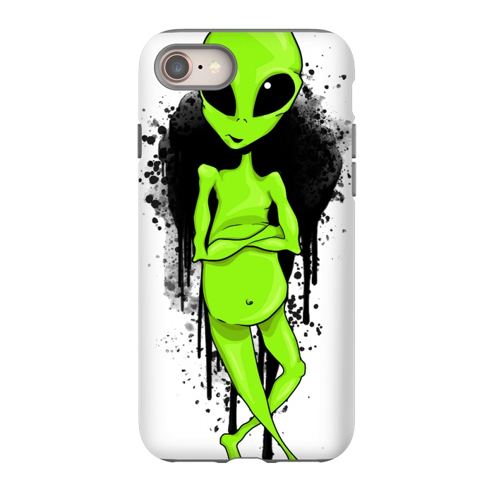 iPhone 8 StrongFit Alien Graffiti by Area51 Designs