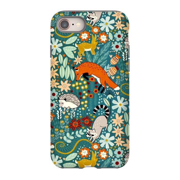 iPhone 8 StrongFit Textured Woodland Pattern  by Tigatiga