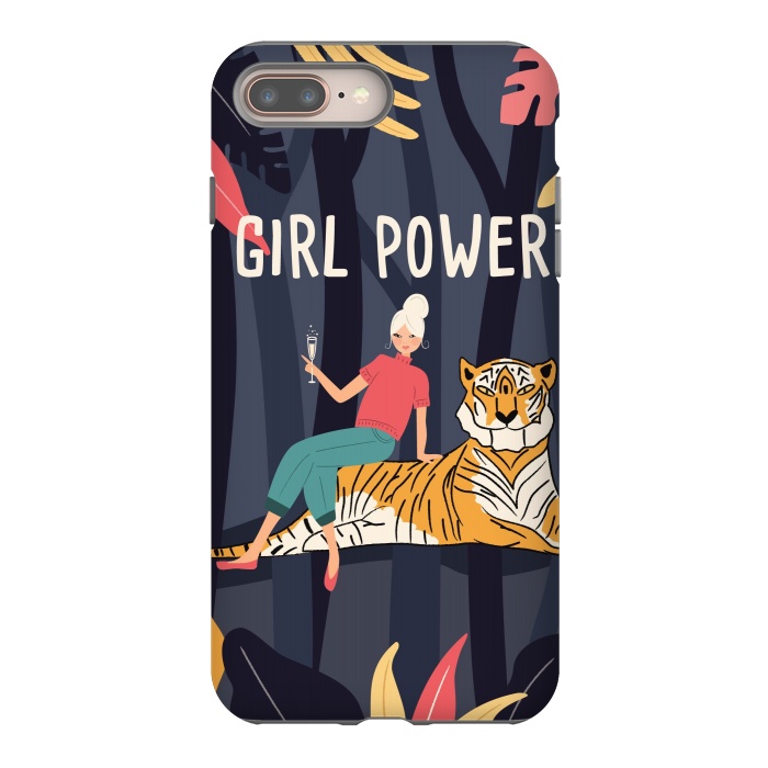 iPhone 8 plus StrongFit Girl Power - Woman and Tiger by Jelena Obradovic