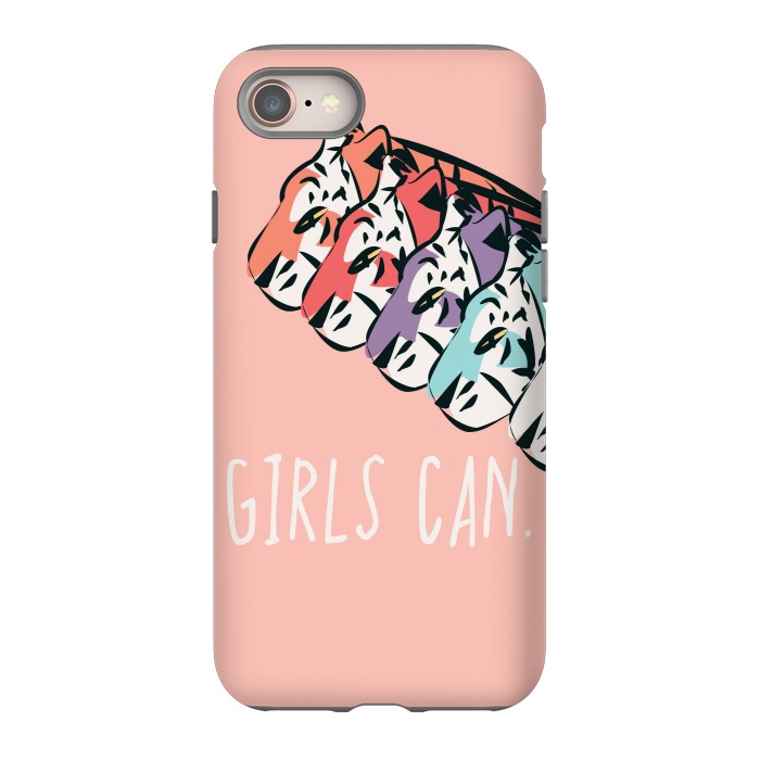 iPhone 8 StrongFit Girls can, pink by Jelena Obradovic