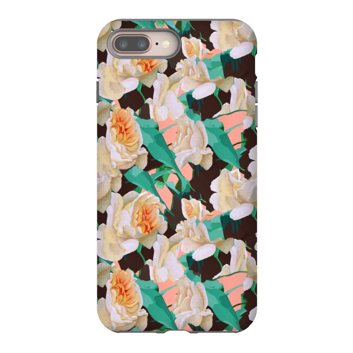 iPhone 8 plus StrongFit Tropical & White Blossom by Uma Prabhakar Gokhale