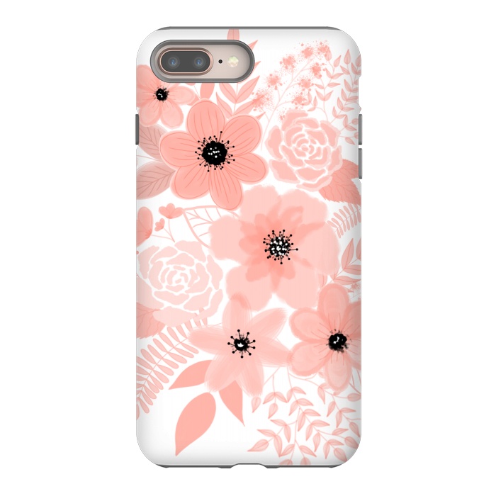 iPhone 8 plus StrongFit Peach flowers by Jms