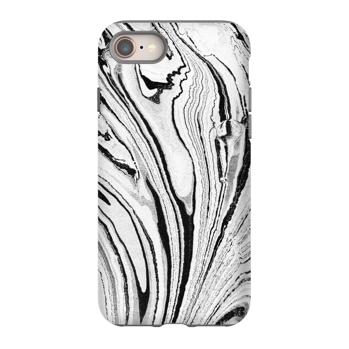 iPhone 8 StrongFit Minimal painted marble stripes by Oana 