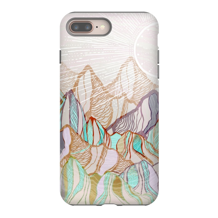 iPhone 8 plus StrongFit Mountain Tops by Rose Halsey
