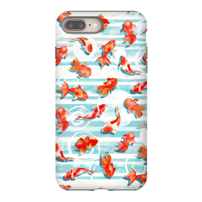iPhone 8 plus StrongFit Watercolor Goldfish  by Tigatiga
