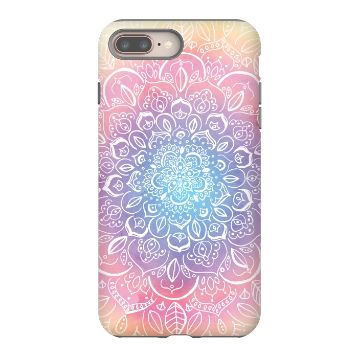 iPhone 8 plus StrongFit Rainbow Dust Mandala by Tangerine-Tane