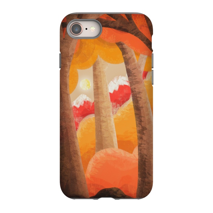 iPhone 8 StrongFit The autumn orange forest by Steve Wade (Swade)