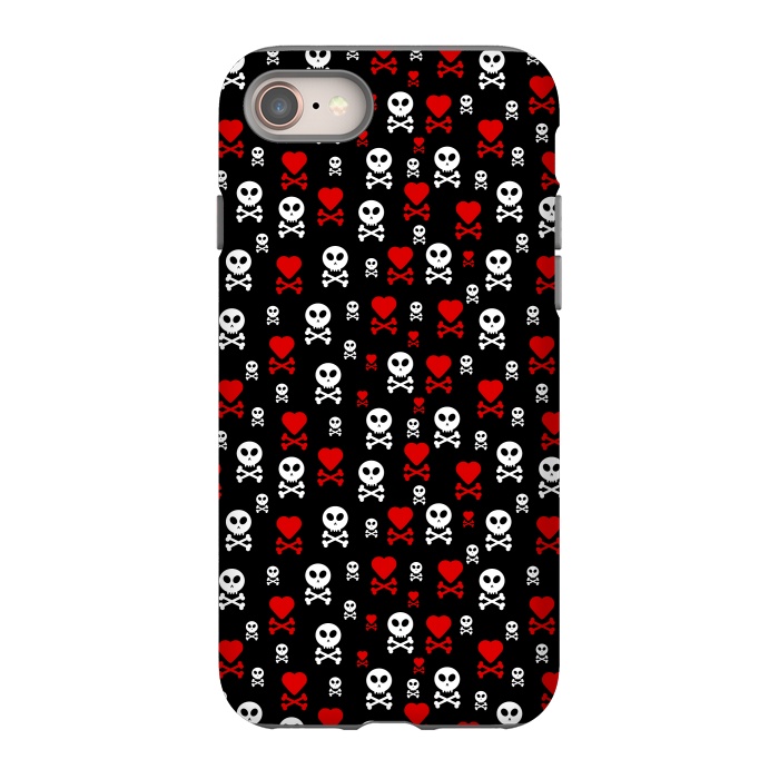 iPhone 8 StrongFit Skull Heart by TMSarts