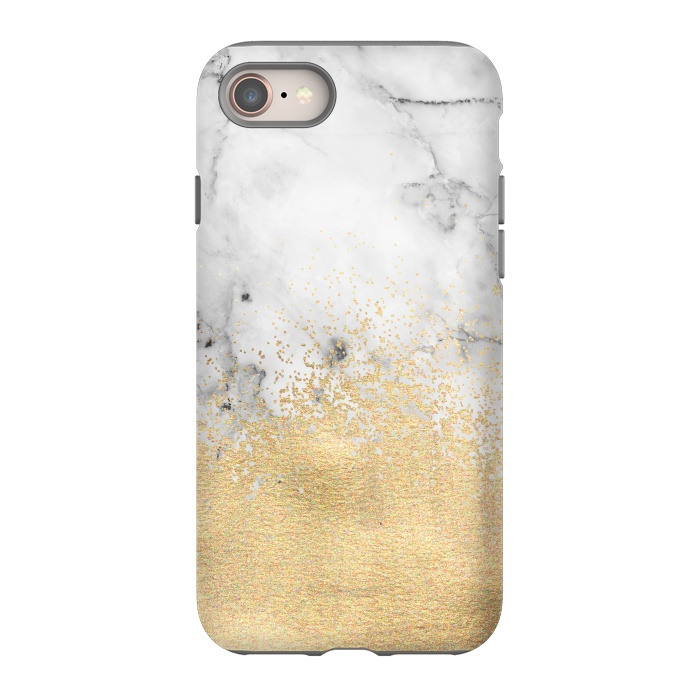 iPhone 8 StrongFit Gold Dust on Marble by Tangerine-Tane