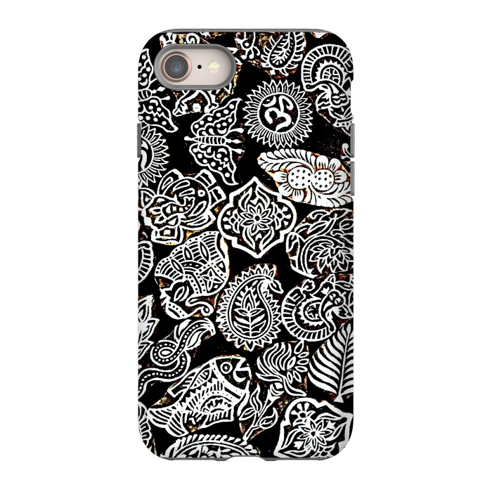 iPhone 8 StrongFit Black and white pattern by Winston