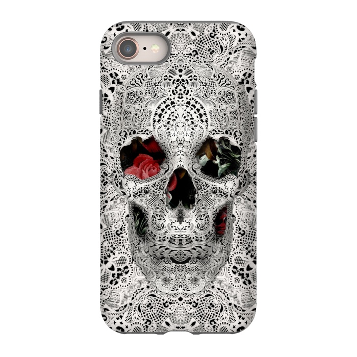 iPhone 8 StrongFit Lace Skull 2 by Ali Gulec
