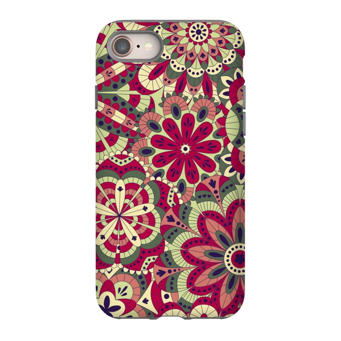 iPhone 8 StrongFit Floral Made with Many Mandalas by ArtsCase