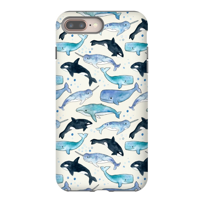 iPhone 8 plus StrongFit Whales, Orcas & Narwhals by Tangerine-Tane