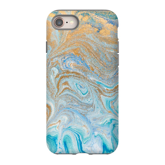 iPhone 8 StrongFit Blue Marbling Artwork by ArtsCase