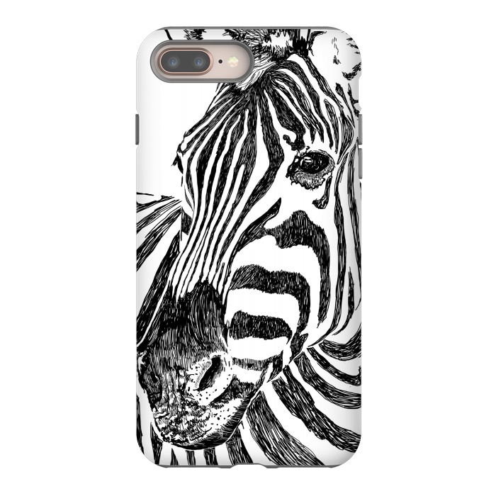 iPhone 8 plus StrongFit Zebra by Uma Prabhakar Gokhale