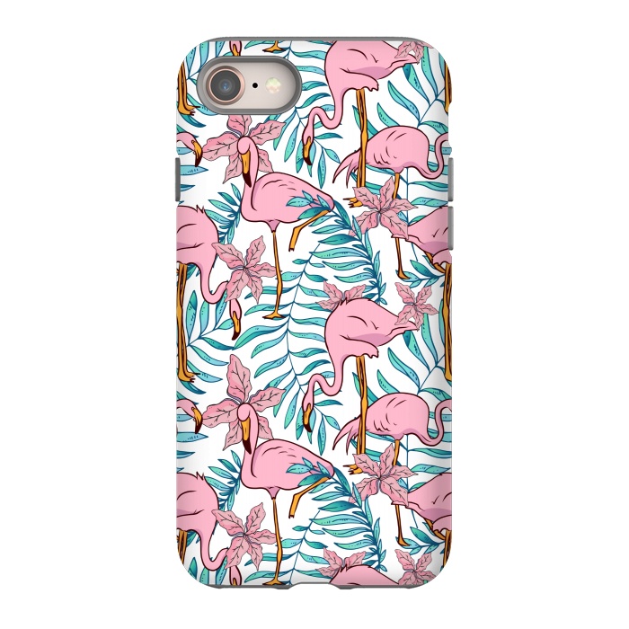 iPhone 8 StrongFit Boho Flamingo by Uma Prabhakar Gokhale