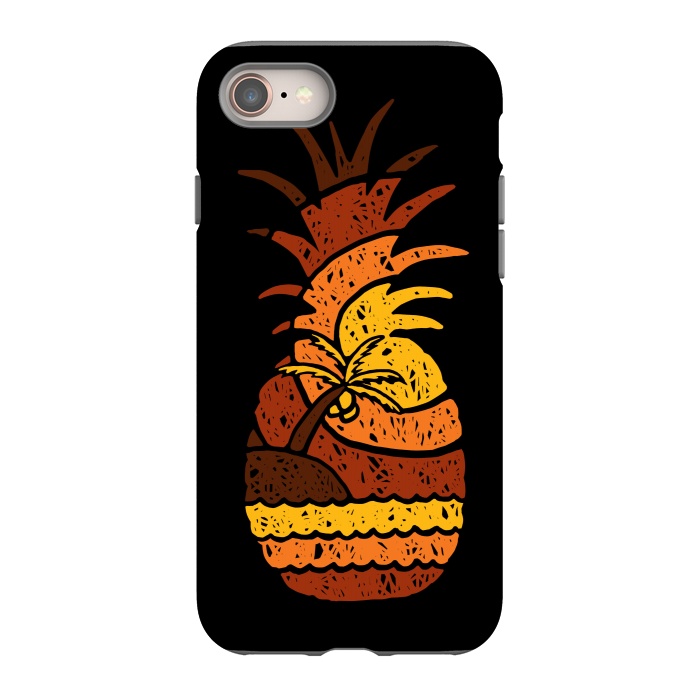 iPhone 8 StrongFit Pineapple and Beach by Afif Quilimo