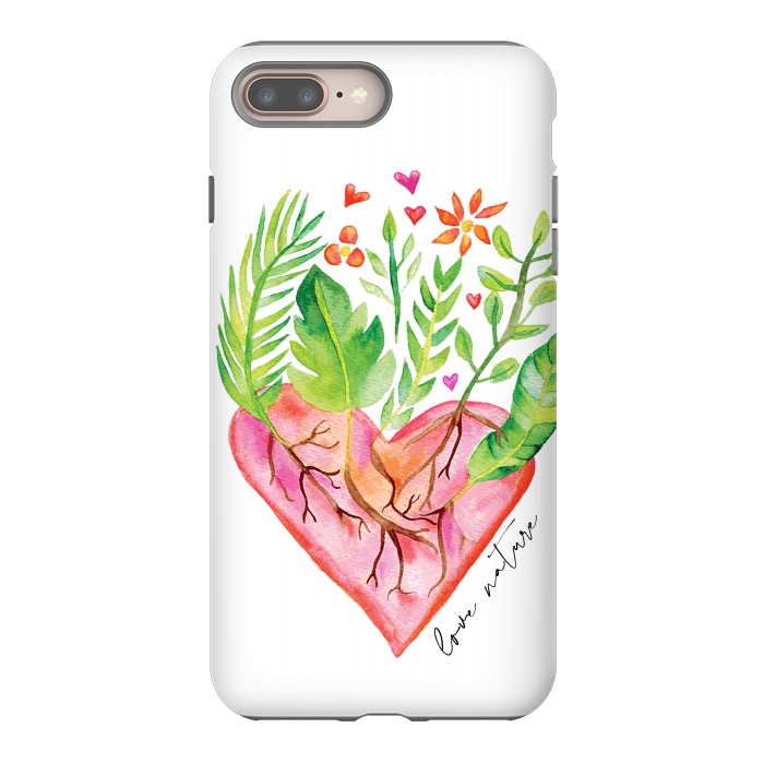 iPhone 8 plus StrongFit Greenies Love by Pom Graphic Design