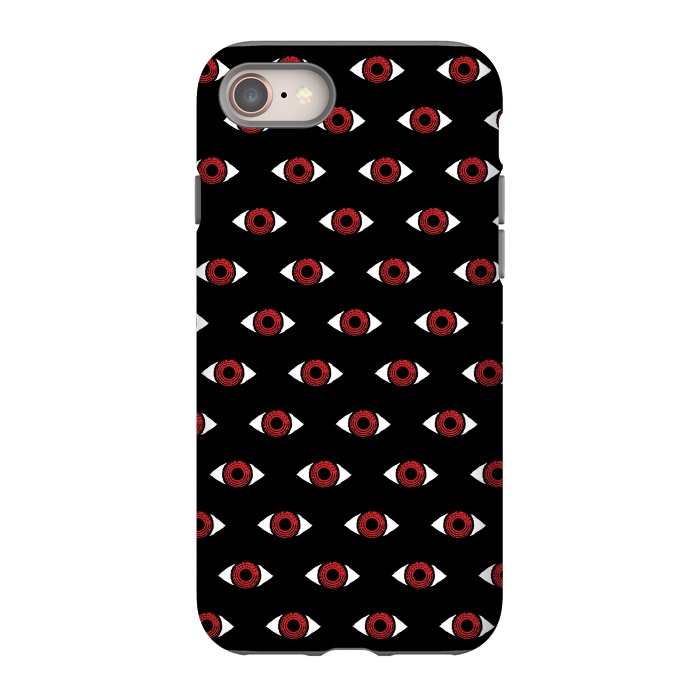 iPhone 8 StrongFit Red eye pattern by Laura Nagel