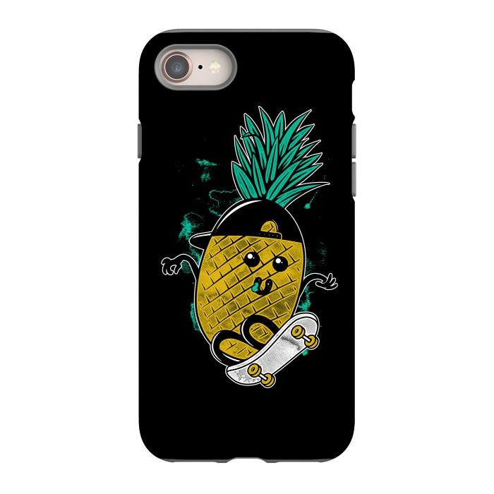 iPhone 8 StrongFit Pineapple Skateboarding by Afif Quilimo