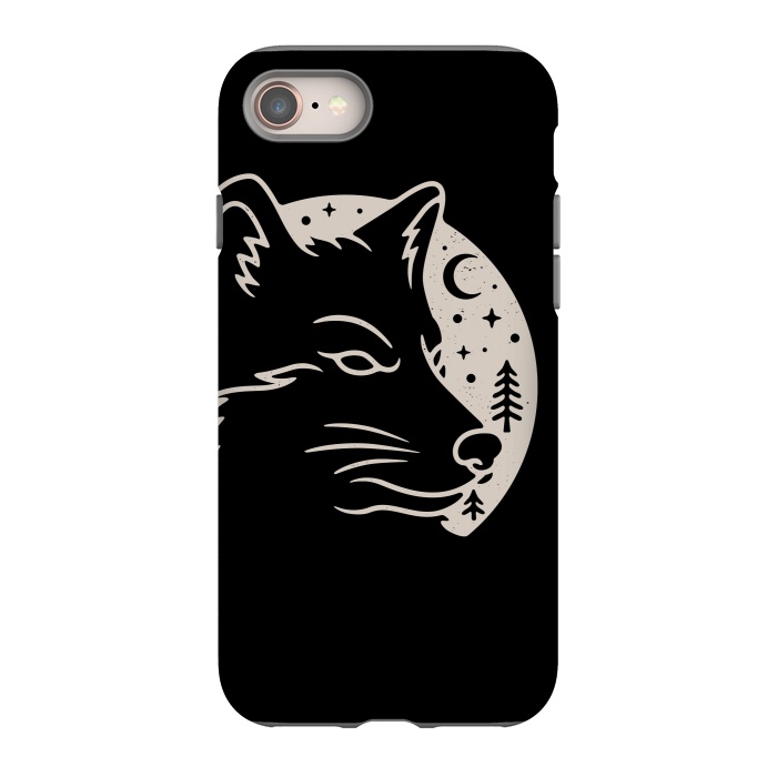 iPhone 8 StrongFit Wolf Moon by Afif Quilimo