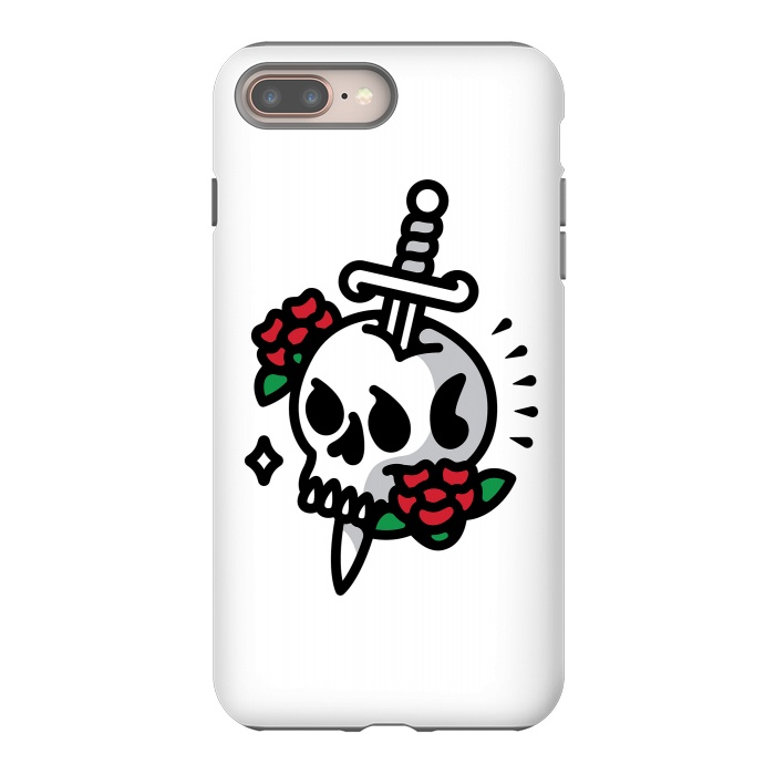 iPhone 8 plus StrongFit Death Flower Tattoo by Afif Quilimo