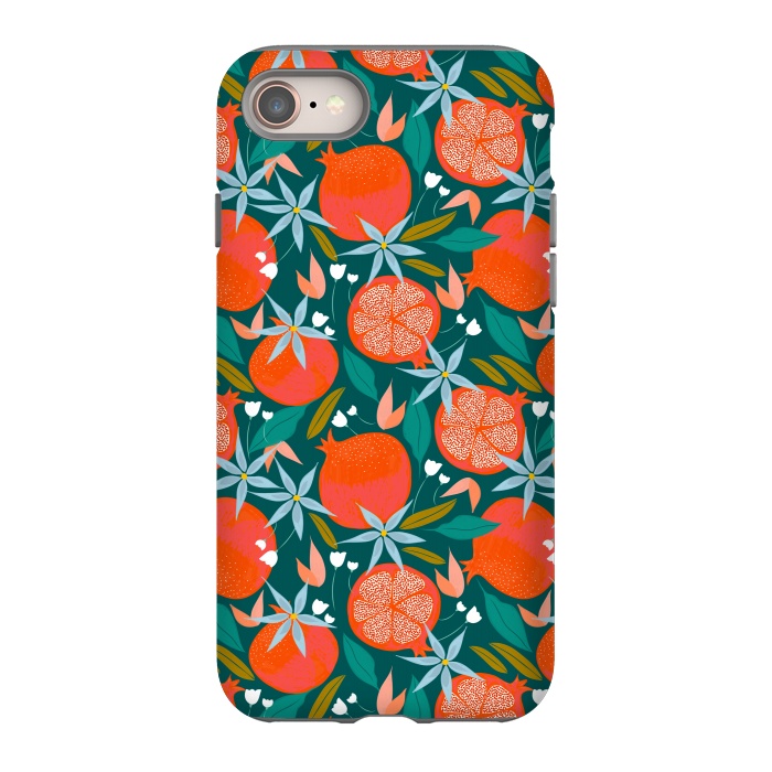 iPhone 8 StrongFit Summer Pomegranate by Uma Prabhakar Gokhale