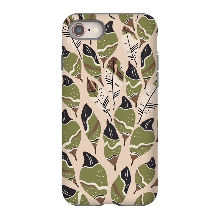 iPhone 8 StrongFit Feather bohemian green by Mmartabc