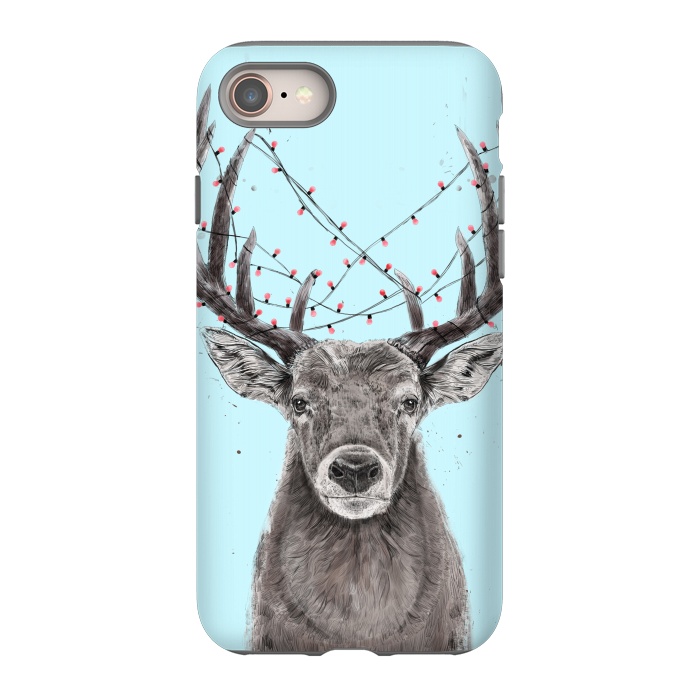 iPhone 8 StrongFit Xmas deer by Balazs Solti