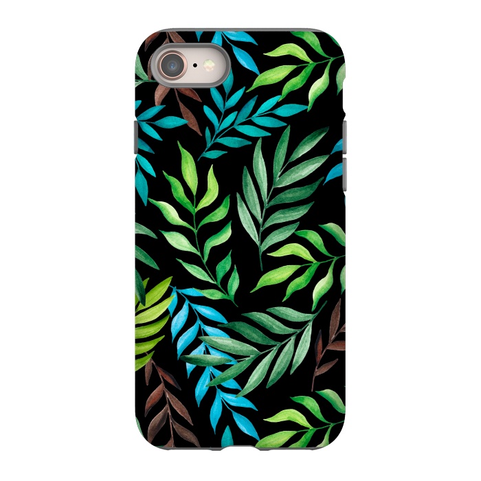 iPhone 8 StrongFit Tropical leaves by Julia Badeeva