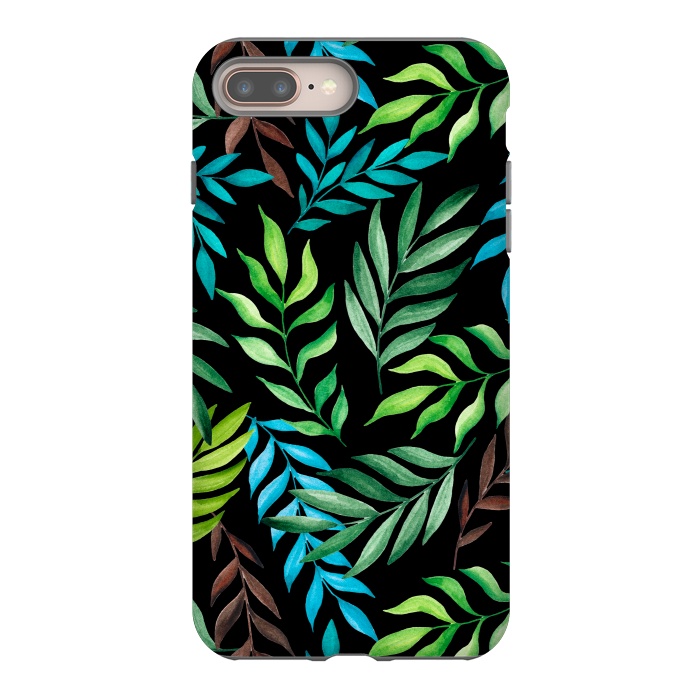 iPhone 8 plus StrongFit Tropical leaves by Julia Badeeva