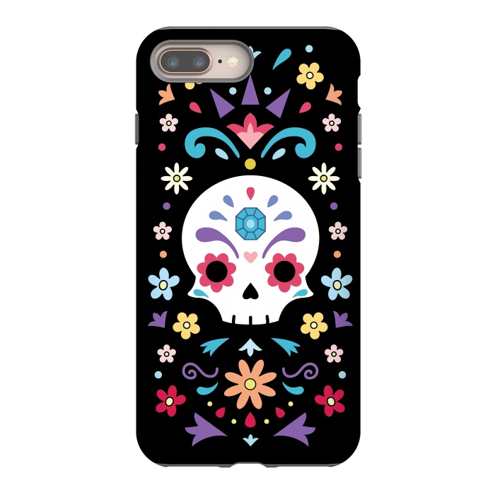 iPhone 8 plus StrongFit Cute day of the dead by Laura Nagel
