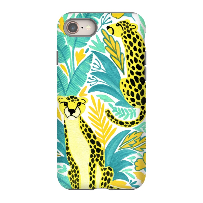 iPhone 8 StrongFit Leopards. Gouache by Julia Badeeva