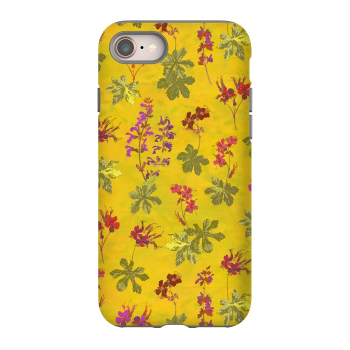 iPhone 8 StrongFit Cottage Garden Floral Yellow by Lotti Brown