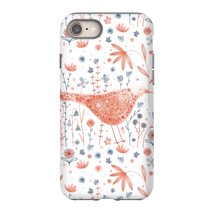 iPhone 8 StrongFit Apricot Bird by Nic Squirrell