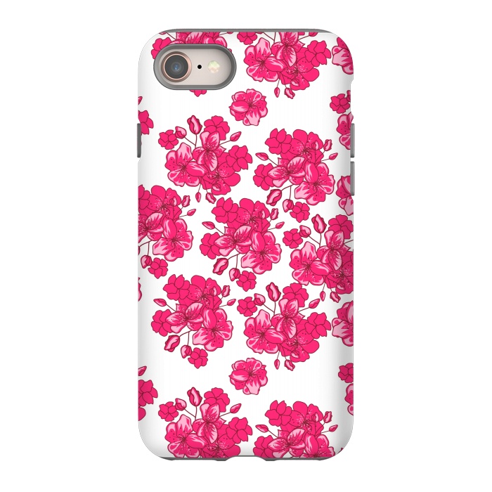 iPhone 8 StrongFit pink floral print 2 by MALLIKA