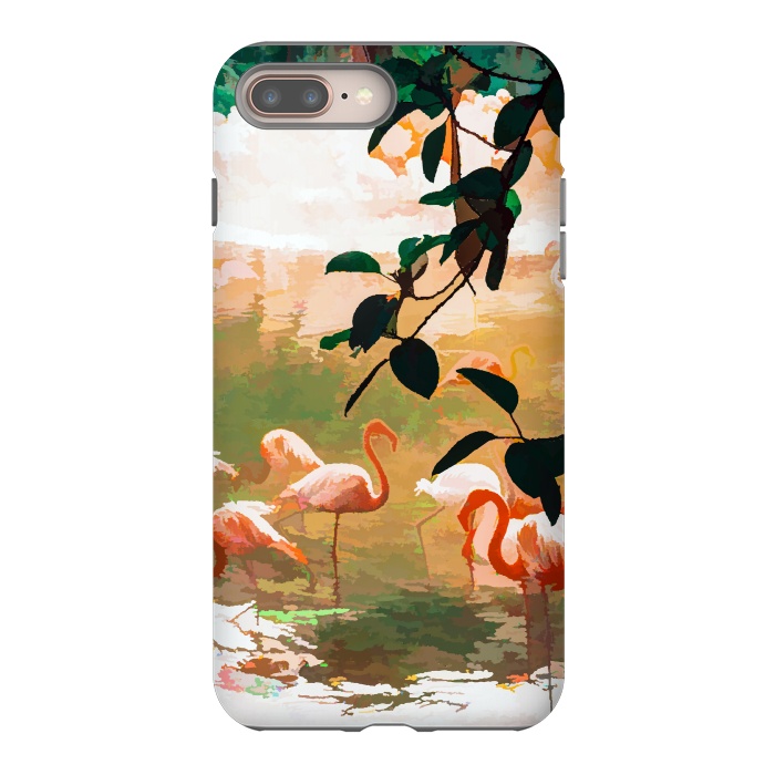 iPhone 8 plus StrongFit Flamingo Sighting by Uma Prabhakar Gokhale