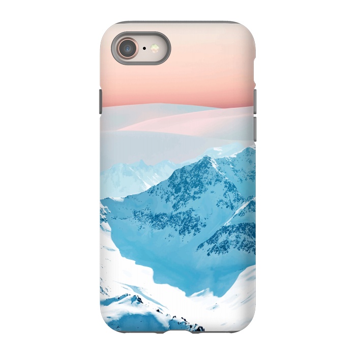 iPhone 8 StrongFit Snow & Blush Horizon by Uma Prabhakar Gokhale