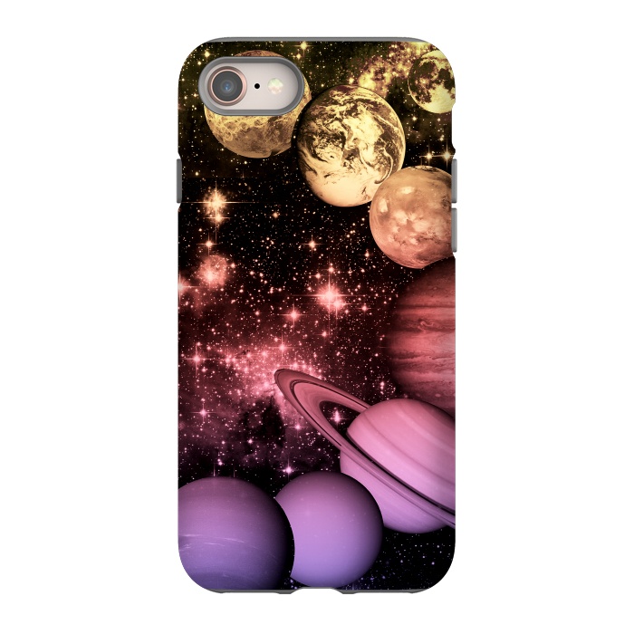 iPhone 8 StrongFit Pastel gradient Solar System space art by Oana 