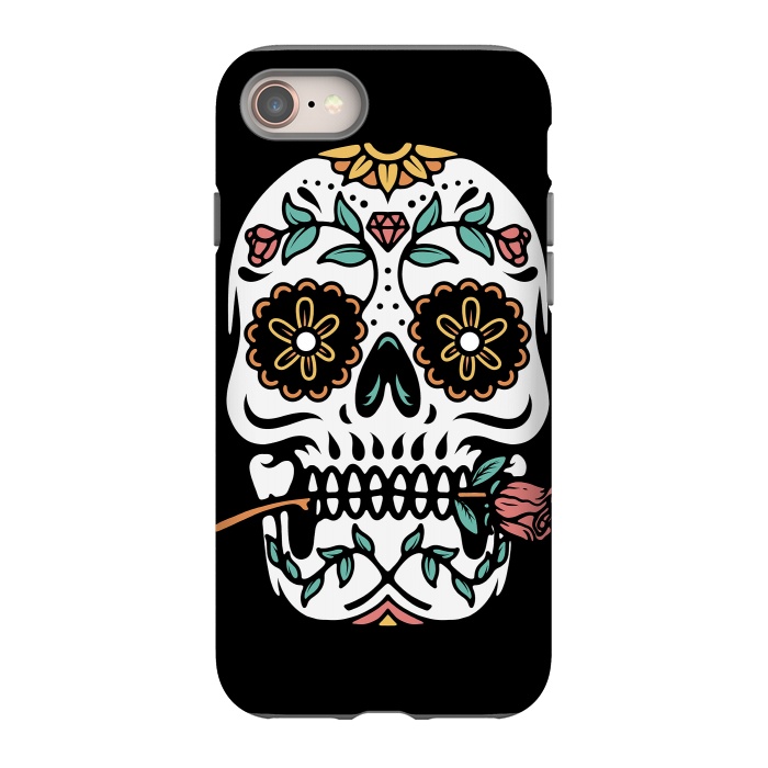 iPhone 8 StrongFit Mexican Skull by Afif Quilimo