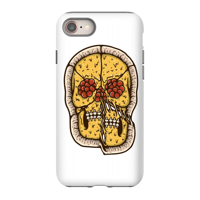 iPhone 8 StrongFit pizza Skull by Afif Quilimo