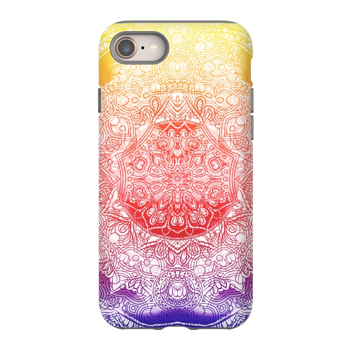 iPhone 8 StrongFit Vibrant rainbow mandala by Oana 