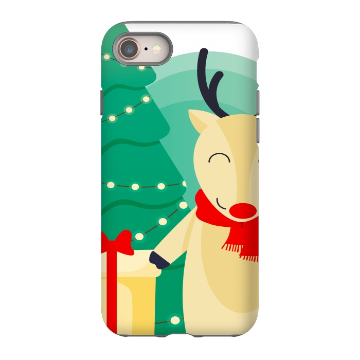 iPhone 8 StrongFit happy reindeer by haroulita