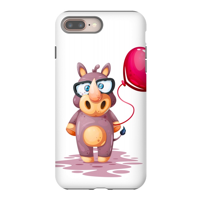 iPhone 8 plus StrongFit cute rhino by haroulita