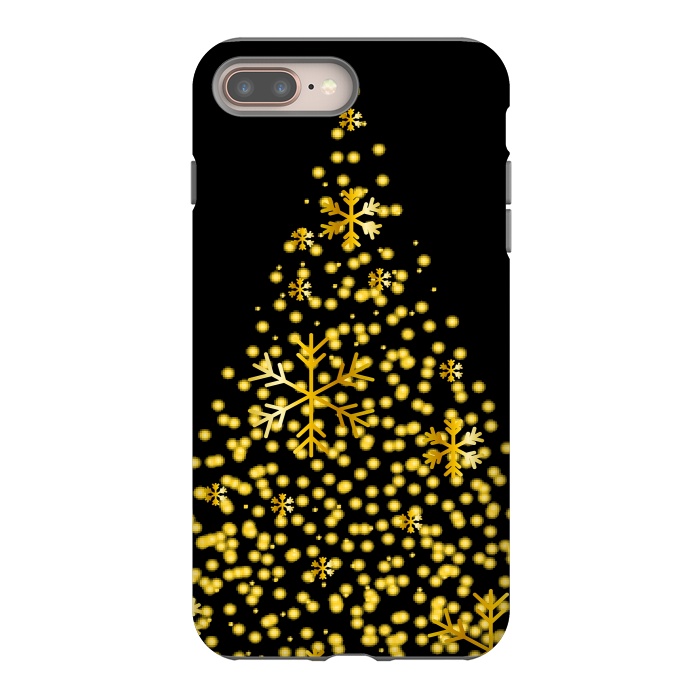 iPhone 8 plus StrongFit golden christmas tree by haroulita